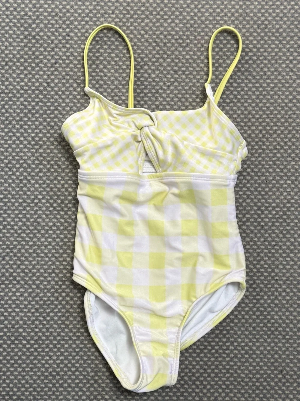 Cat & Jack Yellow Gingham One-Piece Swimsuit